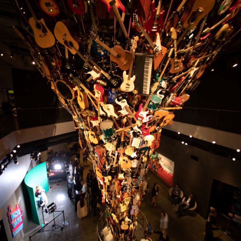 Seattle Mopop Museum of Pop Culture guitar sculpture icon
