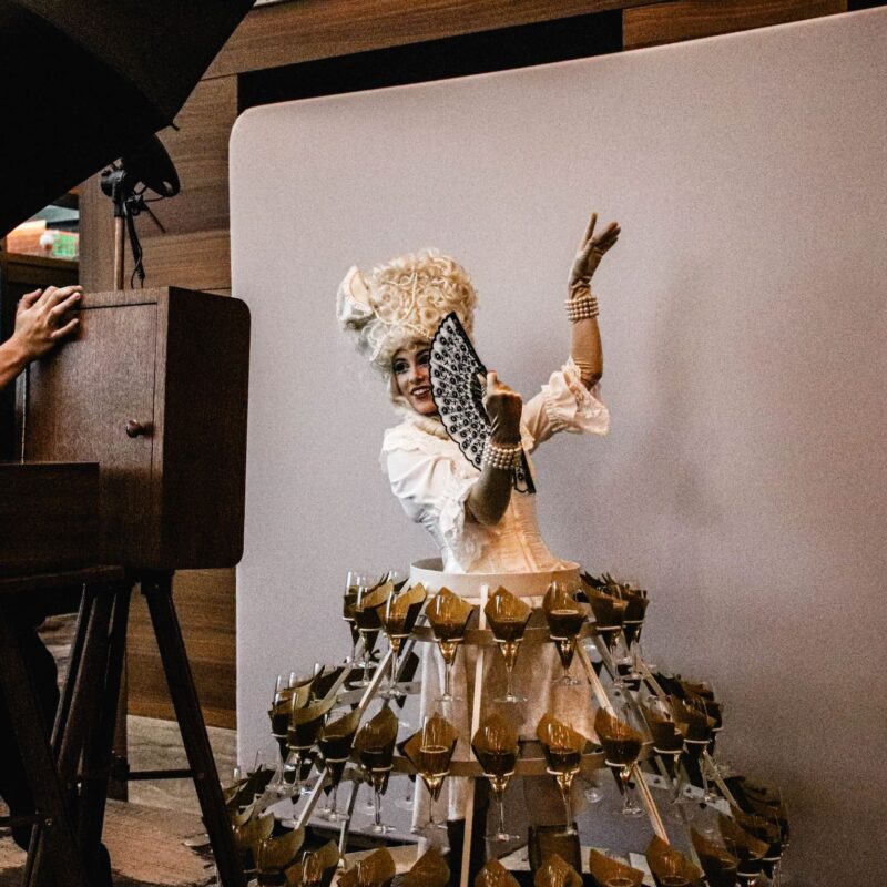 seattle event entertainment costume champagne skirt